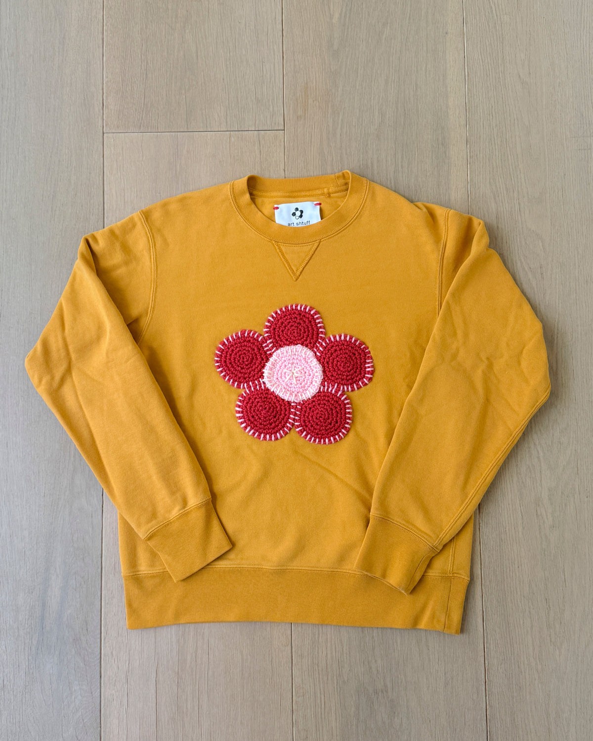 flower sweatshirt, XS