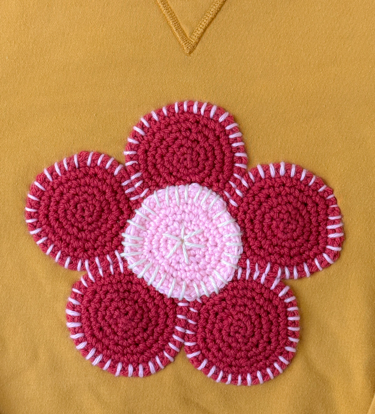 flower sweatshirt, XS