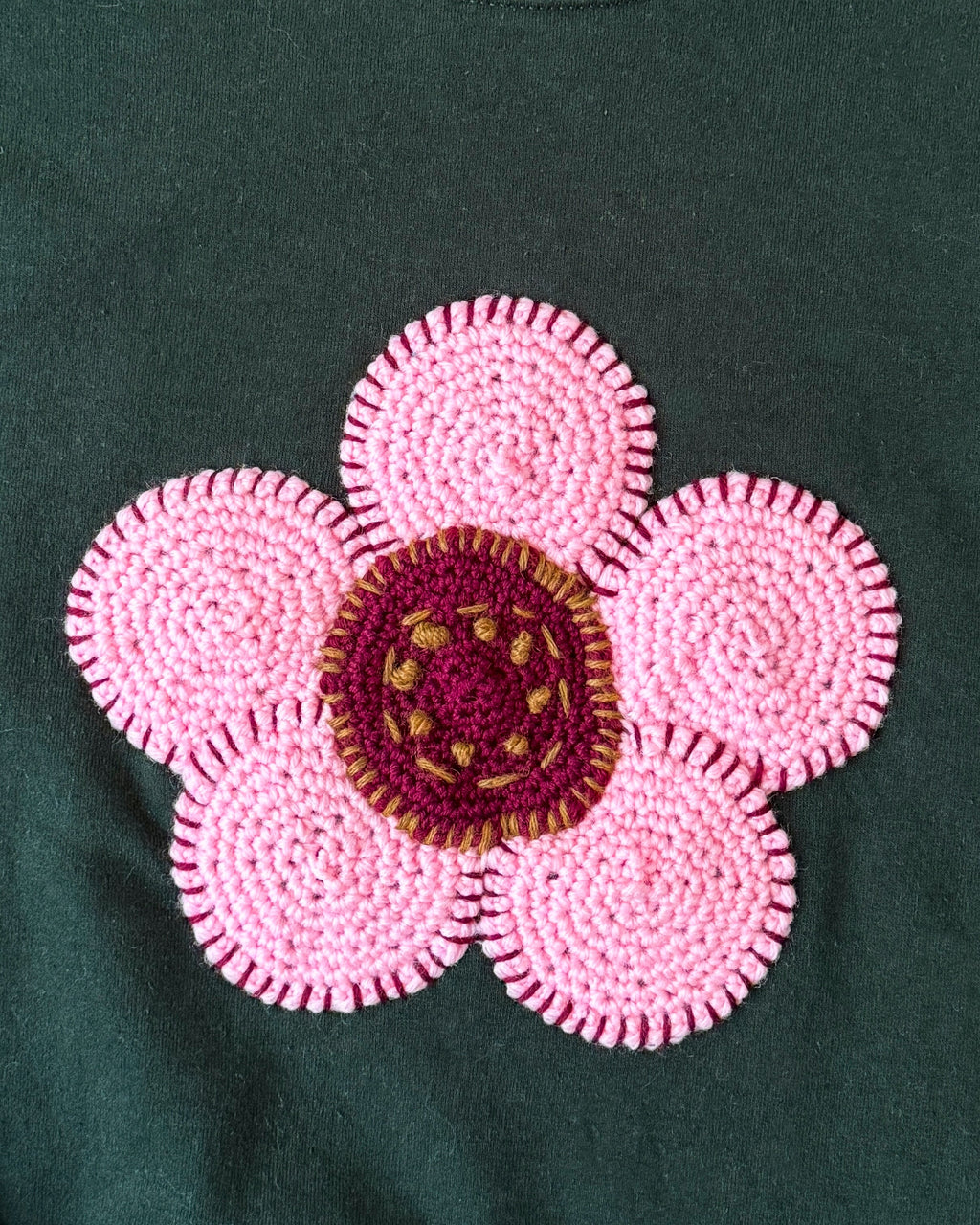 flower sweatshirt, M