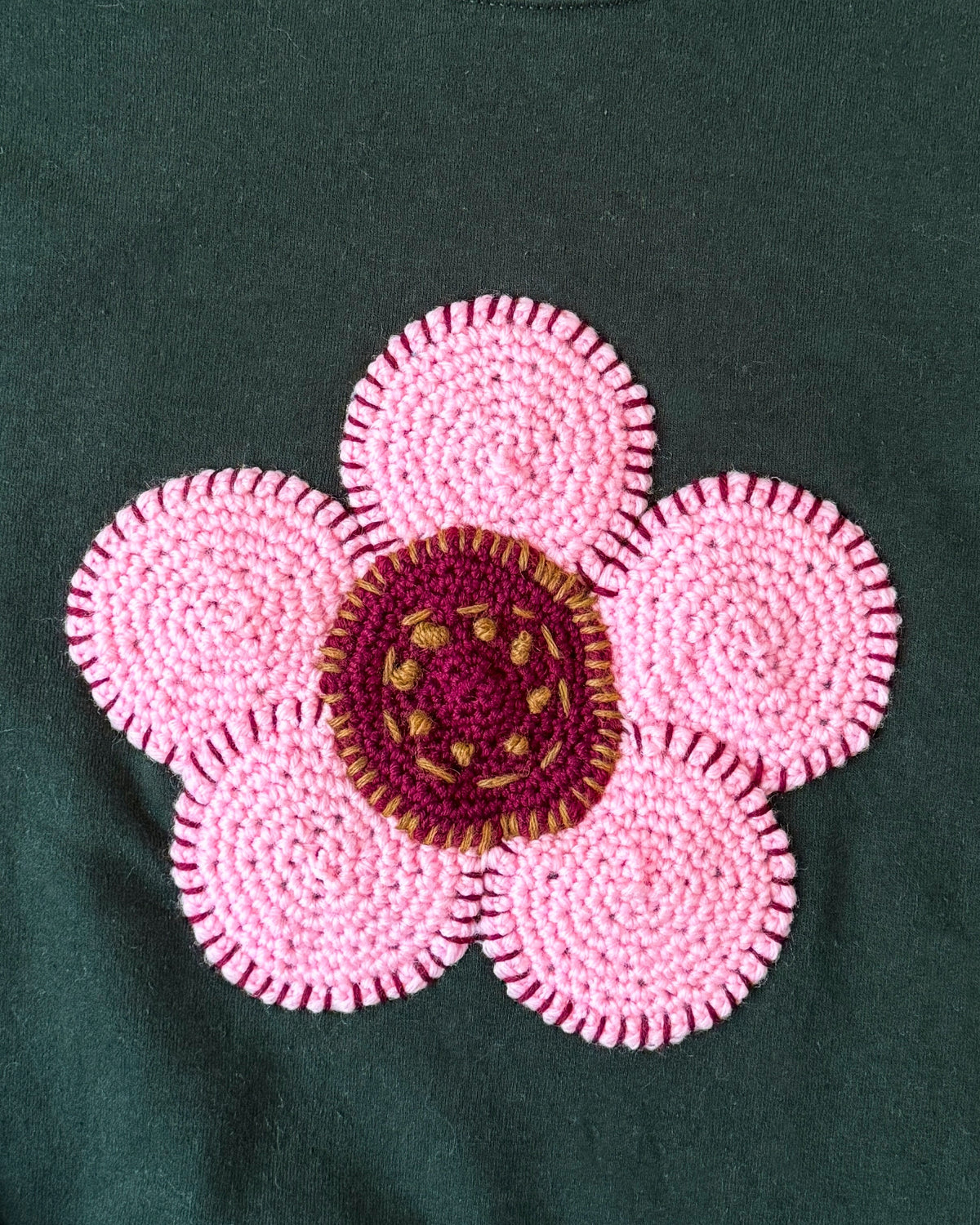 flower sweatshirt, M
