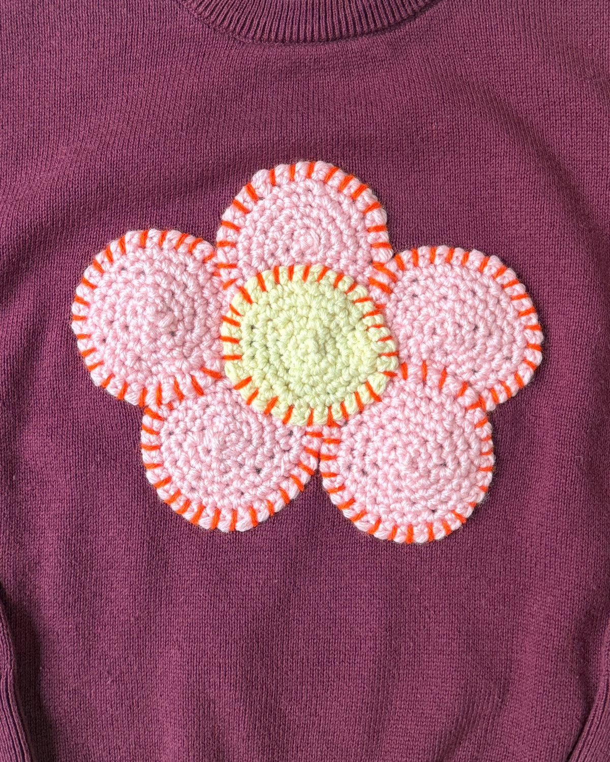 flower sweater, S (6-7)